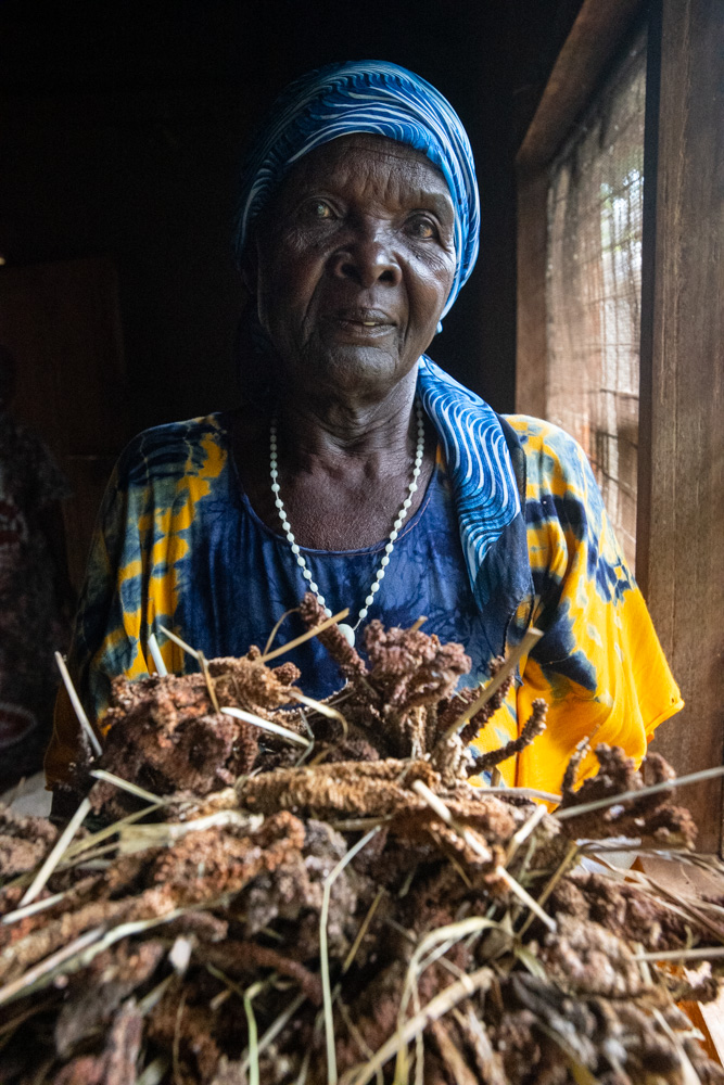 Mary with finger millet